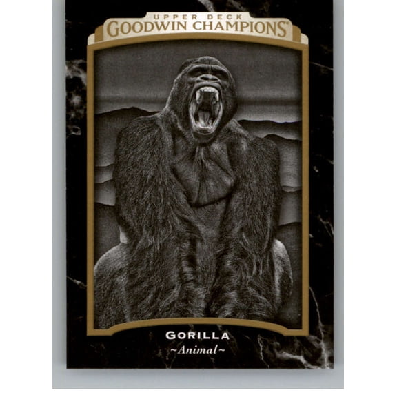 2017 UPPER DECK GOODWIN #120 GORILLA BLACK AND WHITE SP ANIMAL