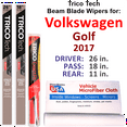 thumbnail image 1 of 2017 Volkswagen Golf Beam Blade Wipers (Set of 3) w/Rear Wiper, 1 of 3