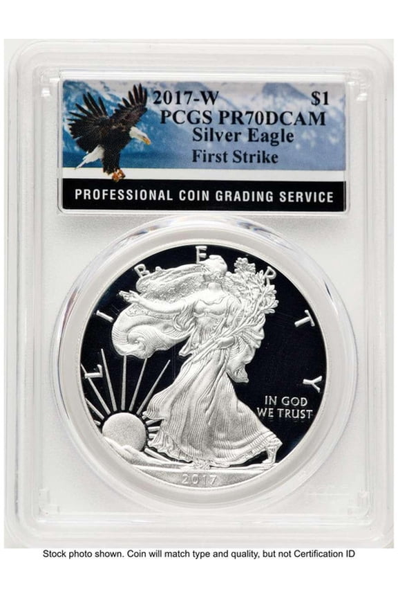 2017-W $1 American Silver Eagle Coin PCGS MS70 American, First Strike - HAT781206034