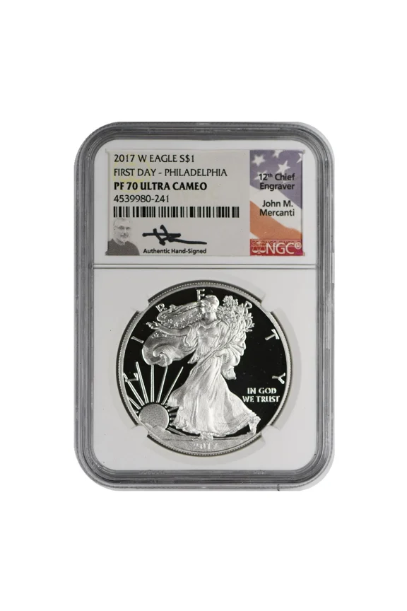 2017 W 1 oz American Silver Eagle NGC PF-70 ULTRA CAMEO FIRST DAY - PHILADELPHIA