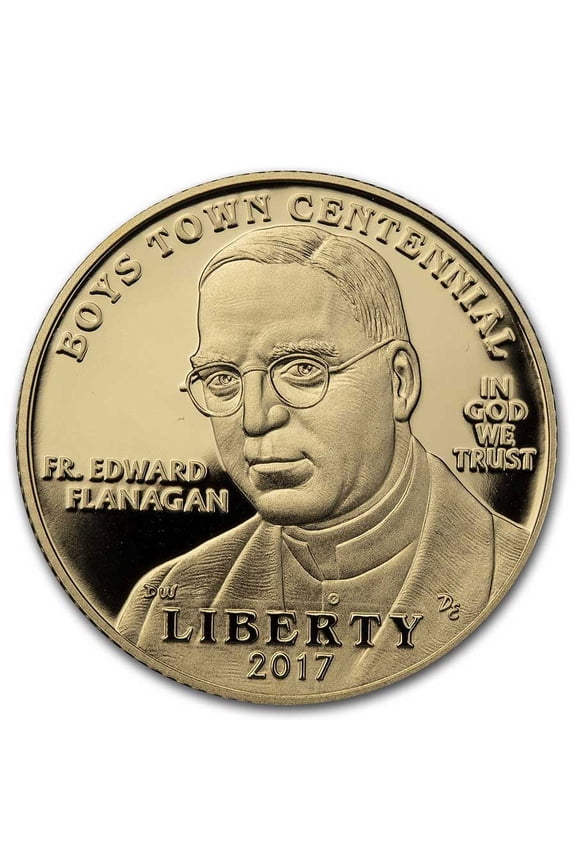 2017-W Gold $5 Commem Boys Town Centennial Proof (Capsule Only)