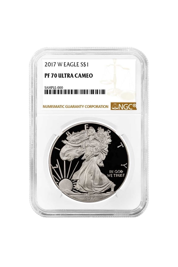 2017-W Proof $1 American Silver Eagle NGC PF70UC Brown Label