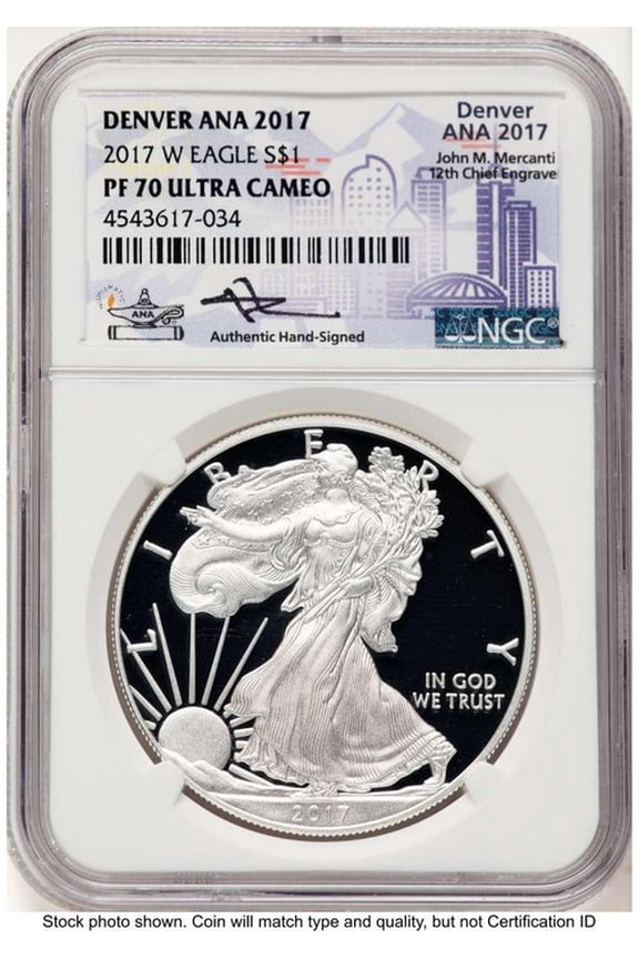 2017-W S$1 American Silver Eagle Coin NGC MS70 - HAT521119144