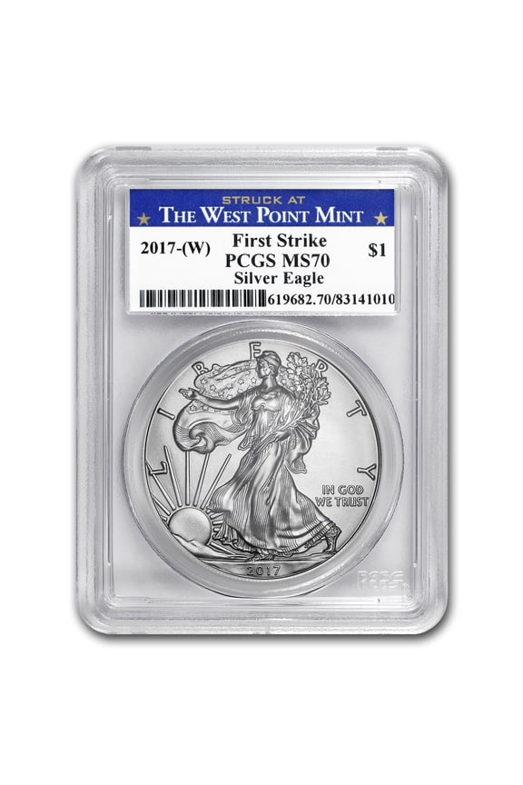2017 (W) Silver Eagle MS-70 PCGS (FS, West Point Mint Label)