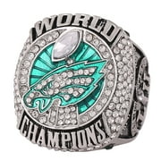PETHUMOR 2017 World Championship Football Champions Replica Ring Trendy Accessory Durable Collectible Championship Gift For Eagles Fans Mens Fathers, Includes Wooden Box