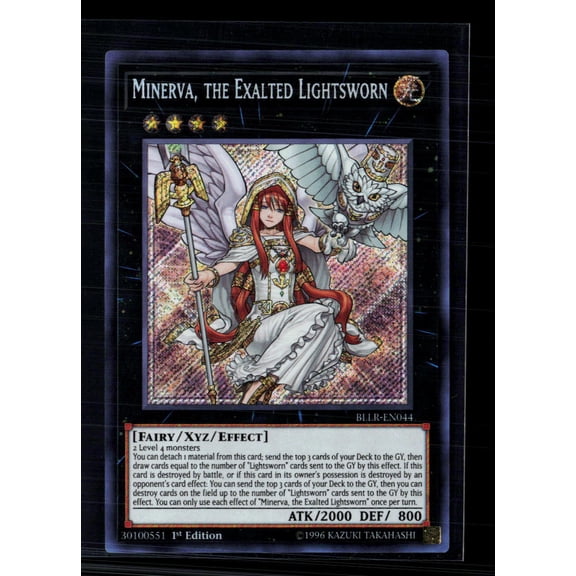 2017 Yu-Gi-Oh! Battles of Legend: Light's Revenge Minerva, the Exalted Lightsworn Secret Rare Xyz Monster 1st Edition