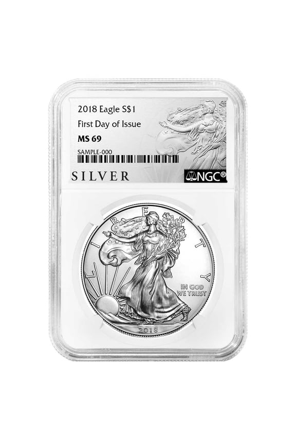 2018 $1 American Silver Eagle NGC MS69 FDI ALS Label