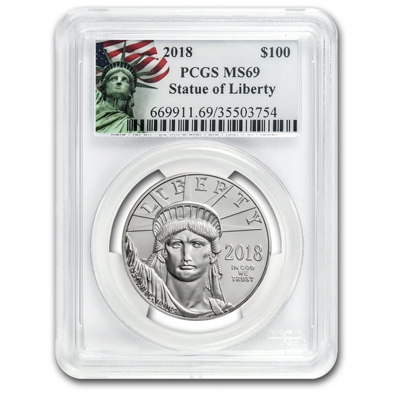 2018 1 oz American Platinum Eagle MS-69 PCGS (Liberty Label)