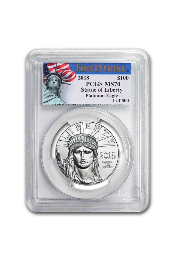 2018 1 oz American Platinum Eagle MS-70 PCGS (FS, Liberty Label)