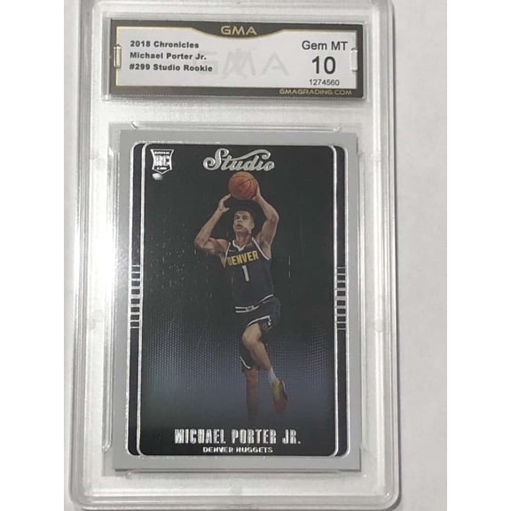 2018-19 Chronicles Studio Basketball #299 Michael Porter Jr. RC Denver Nuggets GMA 10 Panini Trading Card (Serial Number May Vary)