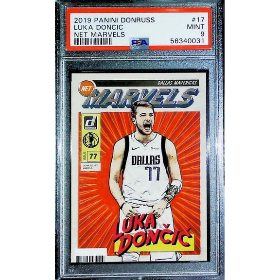 2018-19 Donruss Net Marvels #17 Luka Doncic Dallas Mavericks RC Rookie Card PSA 9 MINT