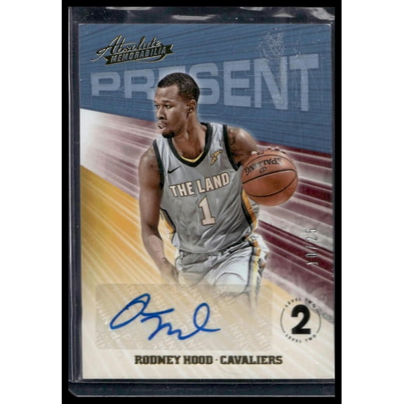 2018-19 Panini Absolute Memorabilia Rodney Hood Present Autographs Level 2 Auto #PR-RHD Cavaliers Basketball Card