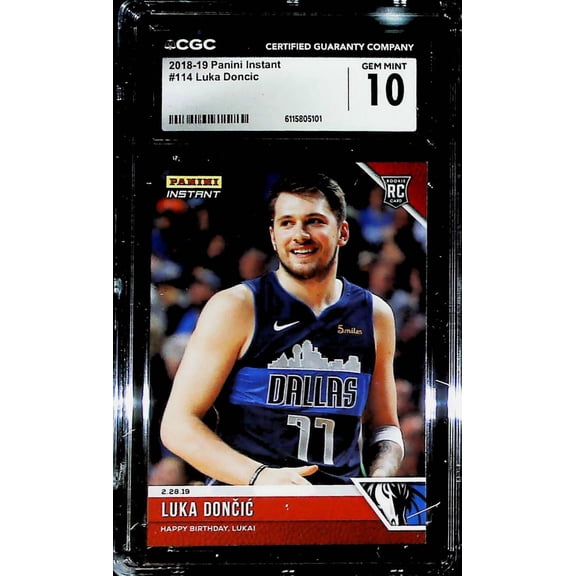 2018-19 Panini Instant #114 Luka Doncic CGC GEM MINT 10 RC Rookie Dallas Mavericks  (Serial Number May Vary)