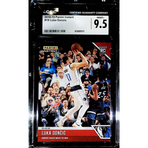 2018-19 Panini Instant #19 Luka Doncic CGC MINT+ 9.5 RC Rookie Dallas Mavericks  (Serial Number May Vary)
