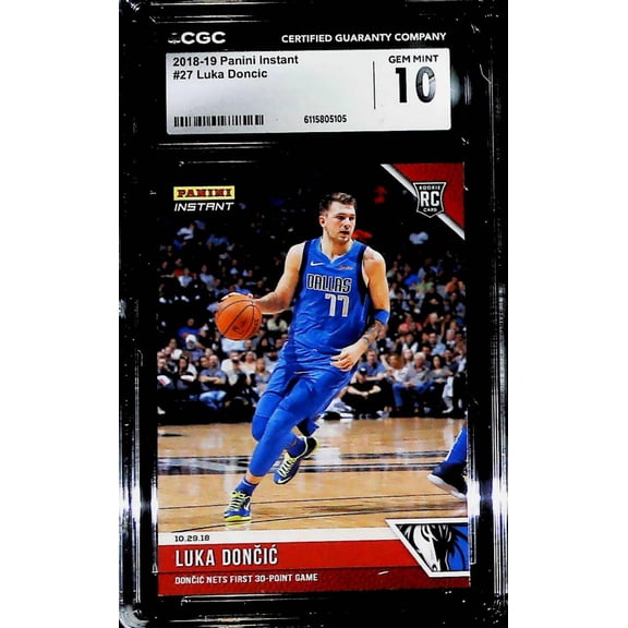 2018-19 Panini Instant #27 Luka Doncic CGC GEM MINT 10 RC Rookie Dallas Mavericks  (Serial Number May Vary)