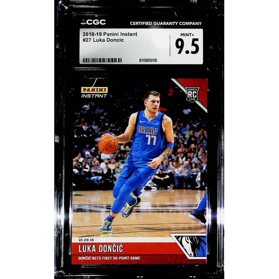 2018-19 Panini Instant #27 Luka Doncic CGC MINT+ 9.5 RC Rookie Dallas Mavericks (Serial Number May Vary)