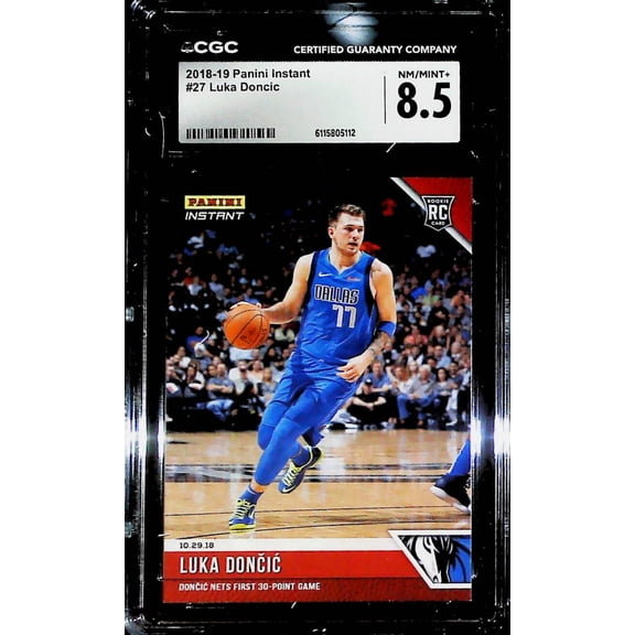 2018-19 Panini Instant #27 Luka Doncic CGC NM-MINT+ 8.5 RC Rookie Dallas Mavericks  (Serial Number May Vary)