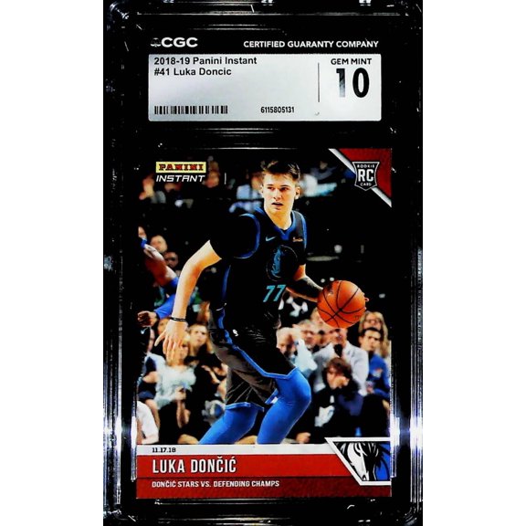 2018-19 Panini Instant #41 Luka Doncic CGC GEM MINT 10 RC Rookie Dallas Mavericks (Serial Number May Vary)