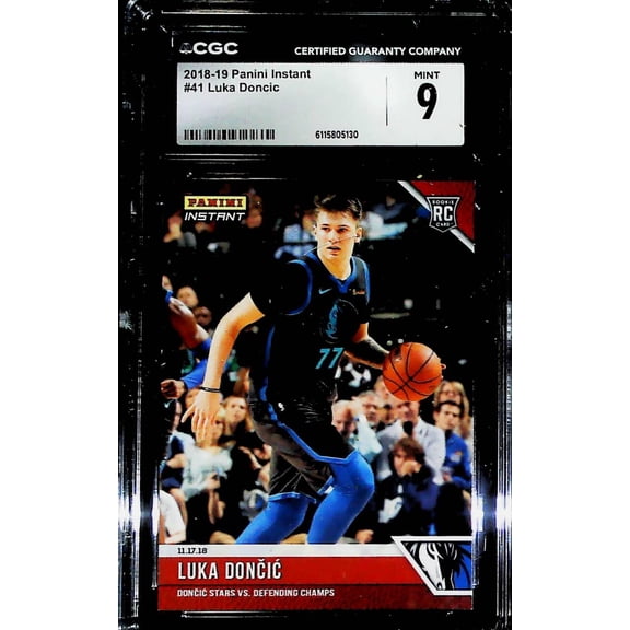 2018-19 Panini Instant #41 Luka Doncic CGC MINT 9 RC Rookie Dallas Mavericks (Serial Number May Vary)