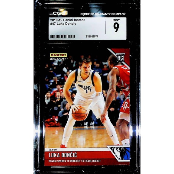 2018-19 Panini Instant #47 Luka Doncic CGC MINT 9 RC Rookie Dallas Mavericks (Serial Number May Vary)
