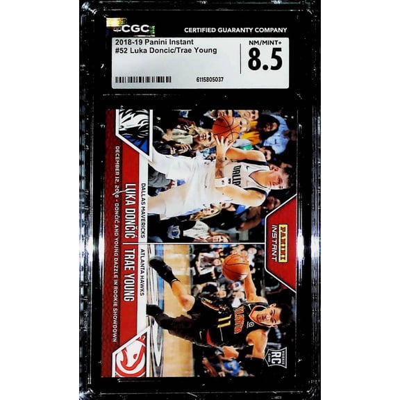 2018-19 Panini Instant #52 Luka Doncic / Trae Young CGC NM-MINT+ 8.5 RC Rookie Dallas Mavericks Atlanta Hawks (Serial Nu
