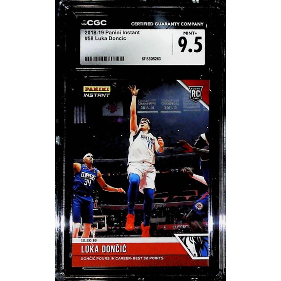 2018-19 Panini Instant #58 Luka Doncic CGC MINT+ 9.5 RC Rookie Dallas Mavericks  (Serial Number May Vary)