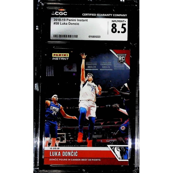 2018-19 Panini Instant #58 Luka Doncic CGC NM-MINT+ 8.5 RC Rookie Dallas Mavericks  (Serial Number May Vary)