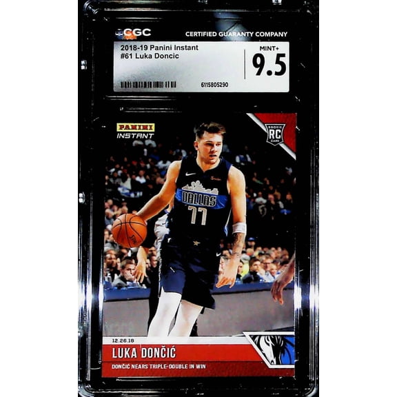 2018-19 Panini Instant #61 Luka Doncic CGC MINT+ 9.5 RC Rookie Dallas Mavericks  (Serial Number May Vary)