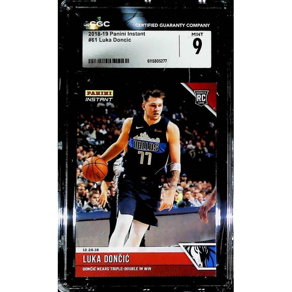 2018-19 Panini Instant #61 Luka Doncic CGC MINT 9 RC Rookie Dallas Mavericks  (Serial Number May Vary)