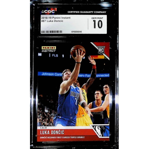 2018-19 Panini Instant #87 Luka Doncic CGC GEM MINT 10 RC Rookie Dallas Mavericks (Serial Number May Vary)