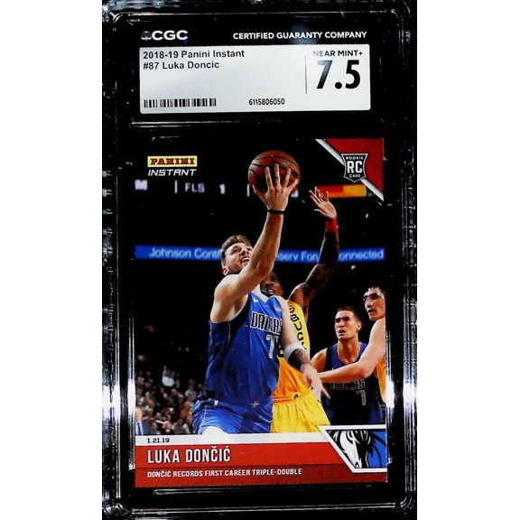 2018-19 Panini Instant #87 Luka Doncic CGC NEAR MINT+ 7.5 RC Rookie Dallas Mavericks (Serial Number May Vary)