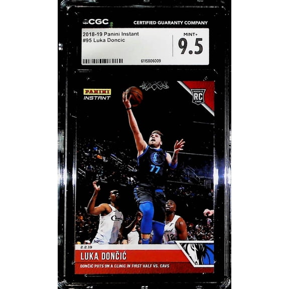 2018-19 Panini Instant #95 Luka Doncic CGC MINT+ 9.5 RC Rookie Dallas Mavericks  (Serial Number May Vary)