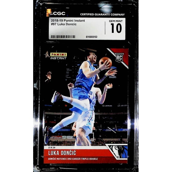 2018-19 Panini Instant #97 Luka Doncic CGC GEM MINT 10 RC Rookie Dallas Mavericks  (Serial Number May Vary)