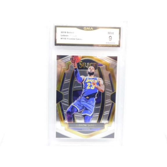 2018-19 Panini Select Premier Level #118 LeBron James Los Angeles Lakers GMA 9