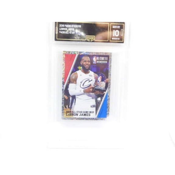 2018-19 Panini Stickers All-Star Game MVP Foil #408 LeBron James Los Angeles Lakers GMA 10 Serial Number May Vary