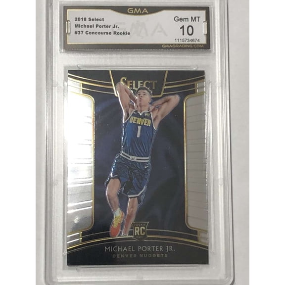 2018-19 Select Basketball Concourse #37 Michael Porter Jr. RC Rookie SP RC Rookie Denver Nuggets GMA 10 Panini Trading Card (Serial Number May Vary)
