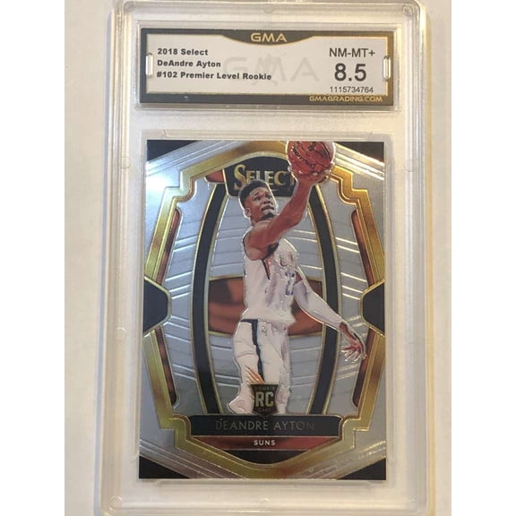 2018-19 Select Premier Level Basketball #102 DeAndre Ayton RC Rookie Phoenix Suns GMA 8.5 Panini Trading Card (Serial Number May Vary)