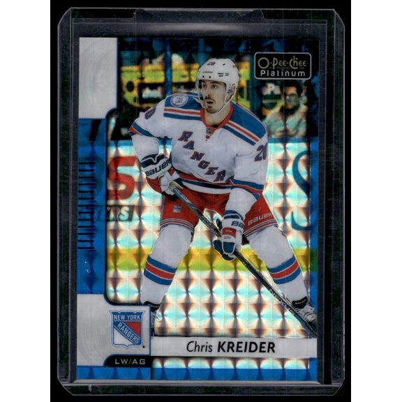2018 2017-18 O-Pee-Chee Platinum Royal Blue Cubes Chris Kreider #41 Royal Blue Cubes /99