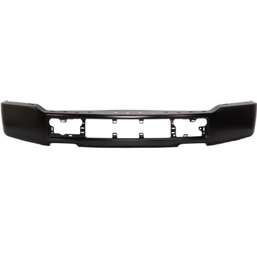 Gearzaar Front Bumper Face Bar For 2018-2020 Ford F-150 – Split Style With Fog Light Holes, Black Stainless Steel