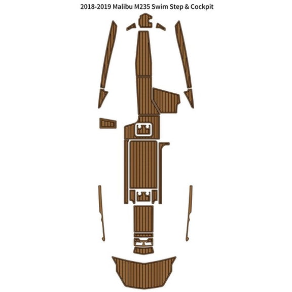2018-2019 Malibu M235 Swim Platform Cockpit Pad Boat EVA Foam Teak Deck Floor