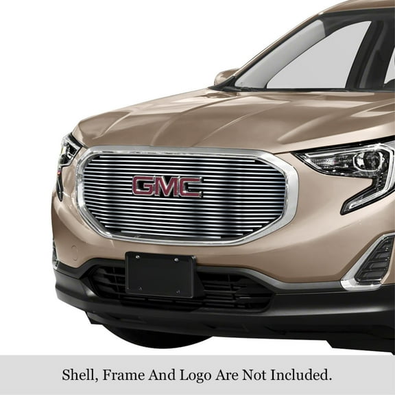 2018-2021 Gmc Terrain Nor For Denali Logo Show 304 Stainless Steel Polished Finish 8X6 Horizontal Billet Stainless Steel Billet Grille