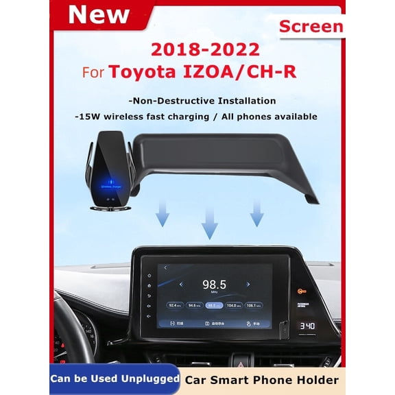 2018-2022 For Toyota CHR CH-R Car Screen Phone Holder Wireless Charger Navigation Modification Interior 8/9 Inch