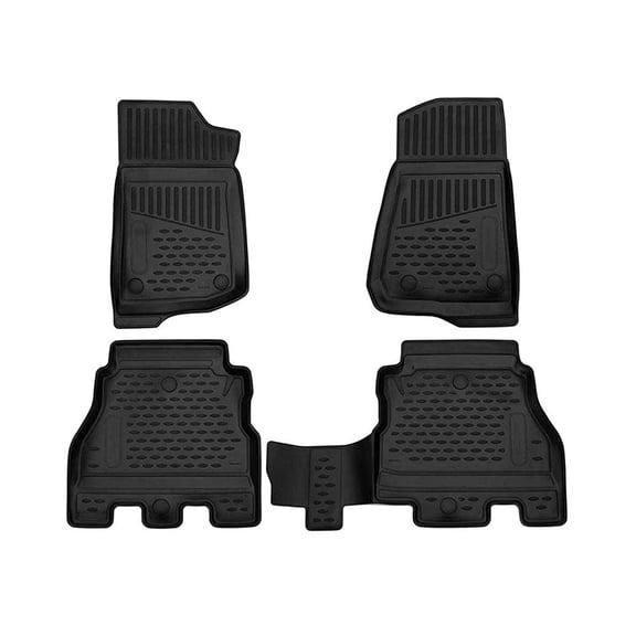 2018-2026 Jeep Wrangler Floor Mats Liners Full Set All Weather 4 Door Black