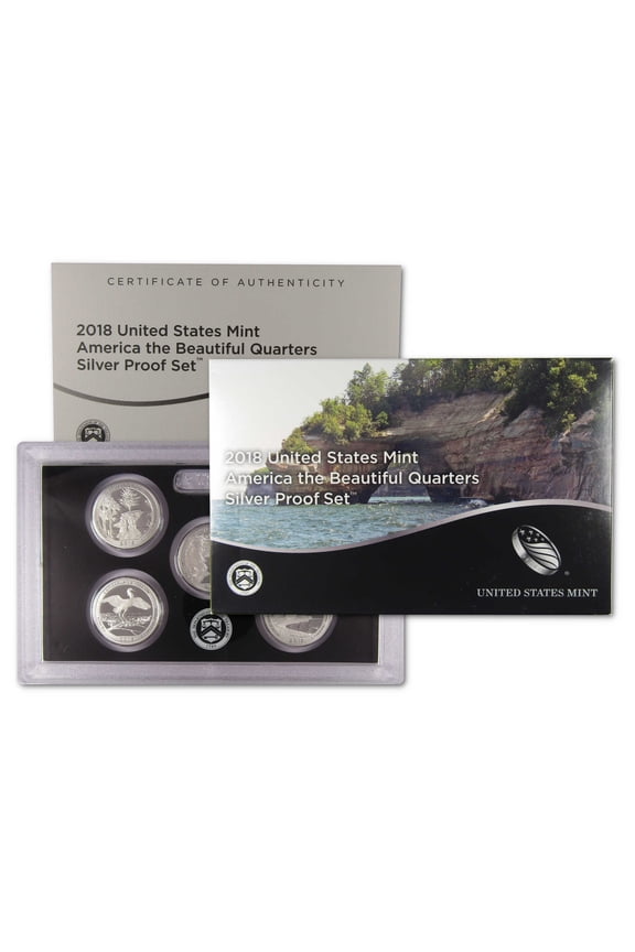 2018 America the Beautiful Quarter Silver Proof Set U.S. Mint OGP COA