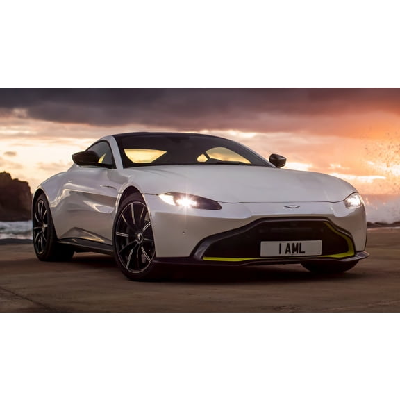 2018 Aston Martin Vantage - 12x18 Inch Laminated Poster - Stunning Detail and Bold Colors