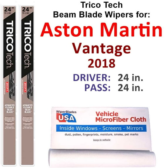 2018 Aston Martin Vantage Beam Blade Wipers (Set of 2)