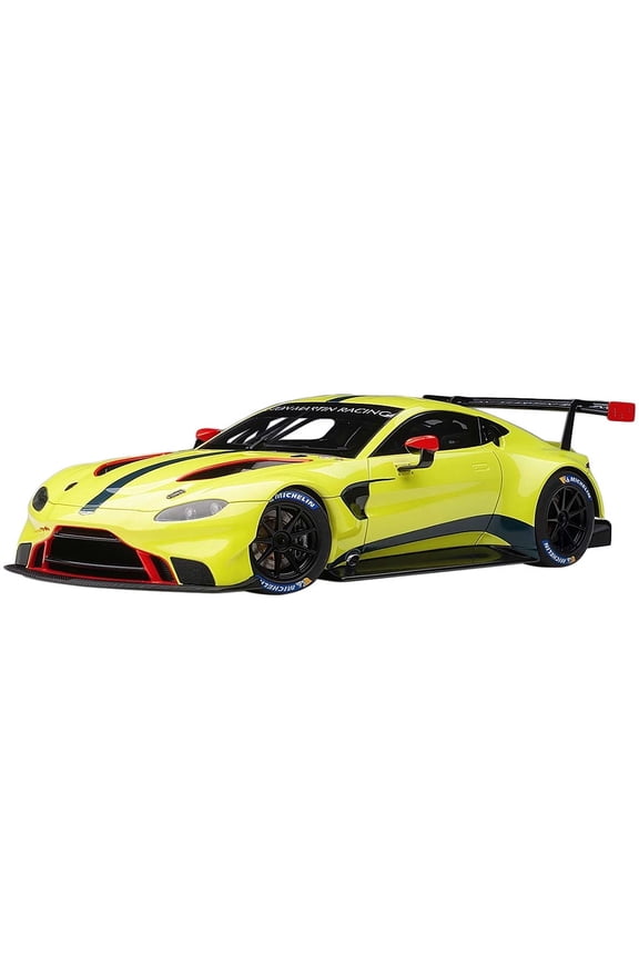 2018 Aston Martin Vantage GTE Le Mans PRO Presentation Car Lemon Green Metallic 1/18 Model Car by Autoart