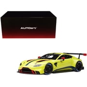 2018 Aston Martin Vantage GTE Le Mans PRO Presentation Car Lemon Green Metallic with Carbon and Red Accents Aston Martin Racing 1/18 Model Car by Autoart