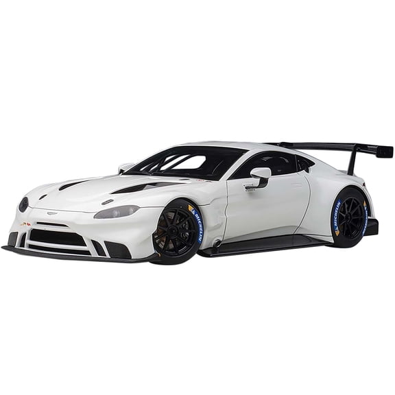 2018 Aston Martin Vantage GTE Le Mans PRO White with Carbon Accents 1/18 Model Car by Autoart