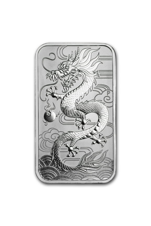 2018 Australia 1 oz Silver Rectangular Dragon BU